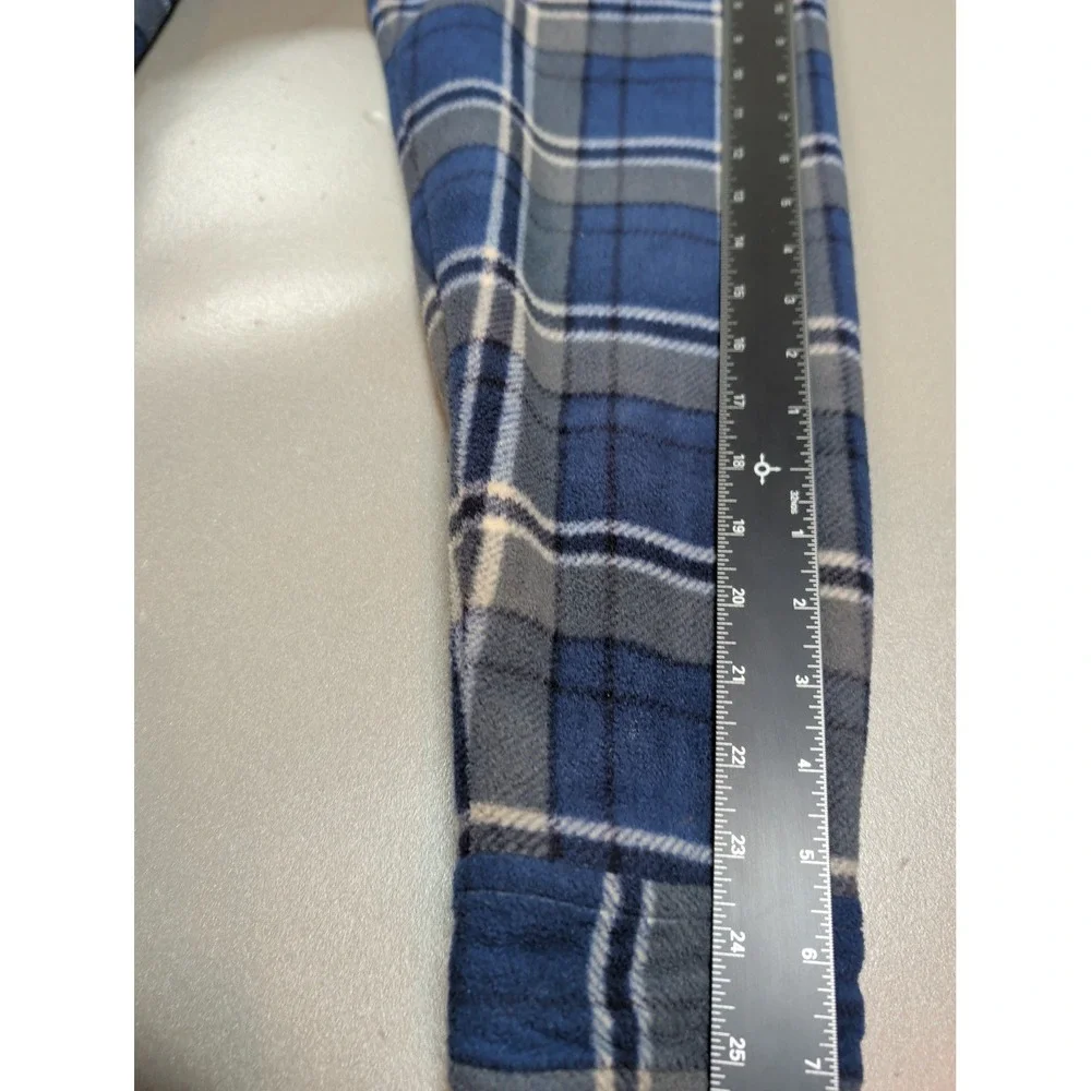 Freedom Foundry Mens Blue Plaid Sherpa Lined Fleece Shirt Jacket Large GPU 001